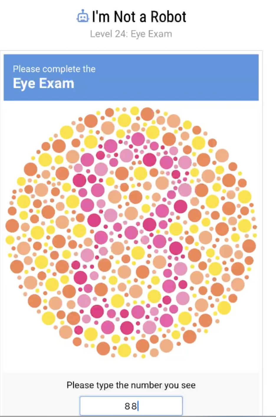 I'm Not a Robot Level 24 Eye Exam - Guide image 2