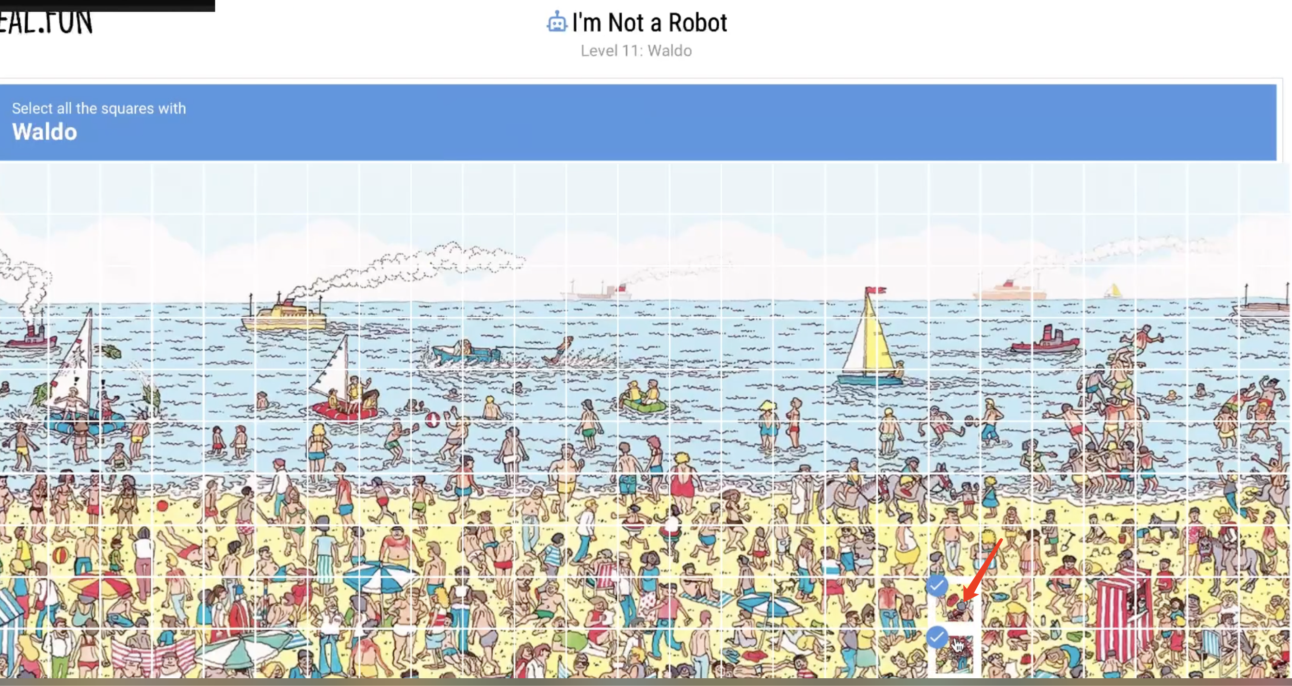 I'm Not a Robot Level 11: Waldo