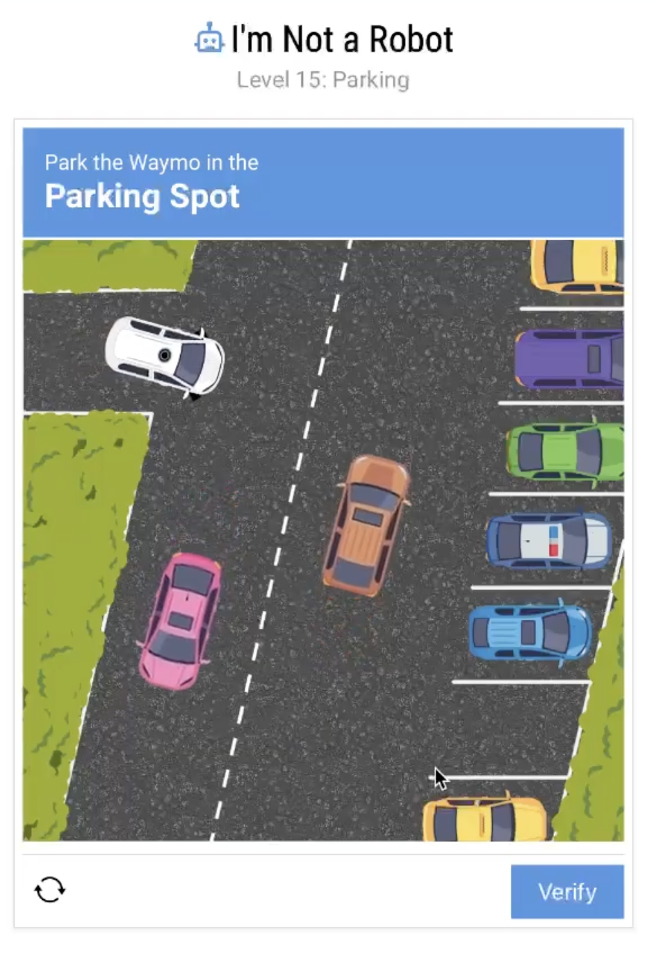 I'm Not a Robot Level 15: Parking