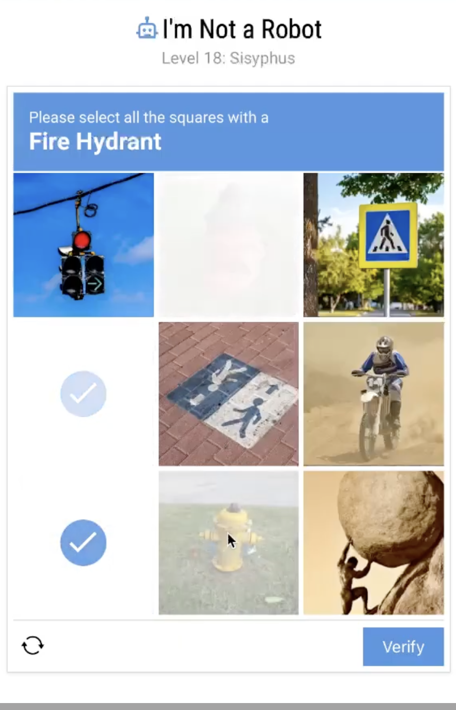 I'm Not a Robot Level 18: Sisyphus