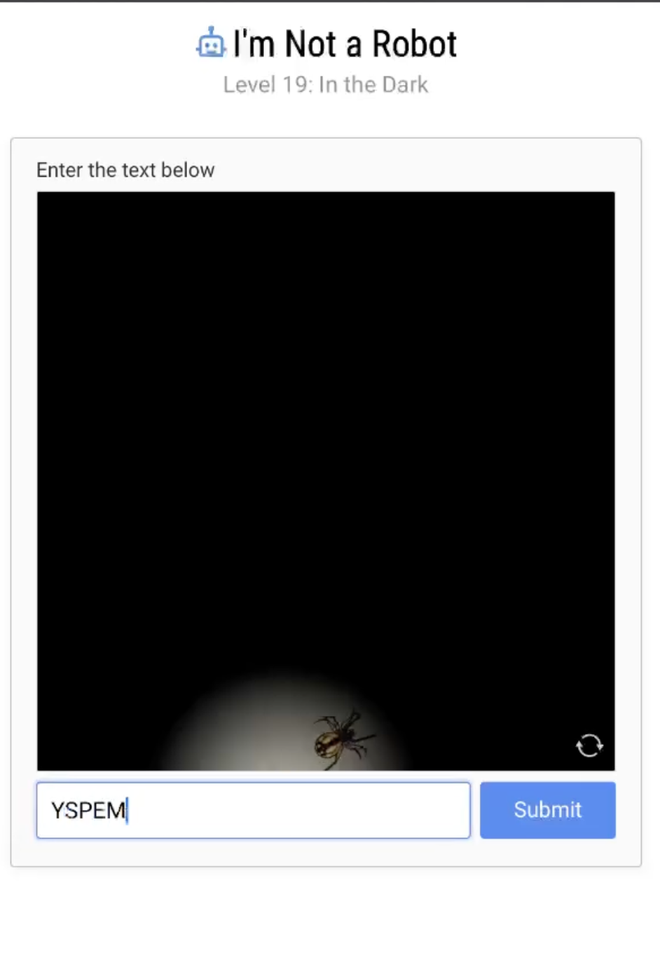 I'm Not a Robot Level 19: In the Dark