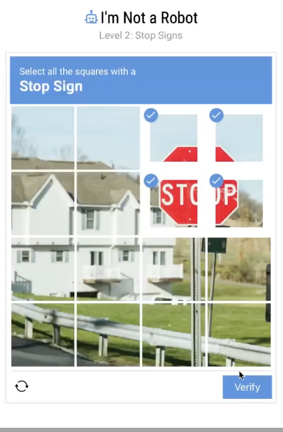 I'm Not a Robot Level 2: Stop Signs
