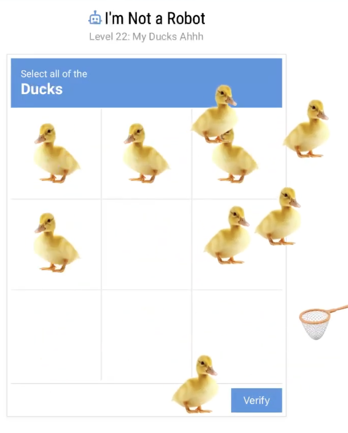 I'm Not a Robot Level 22: My Ducks Ahhh