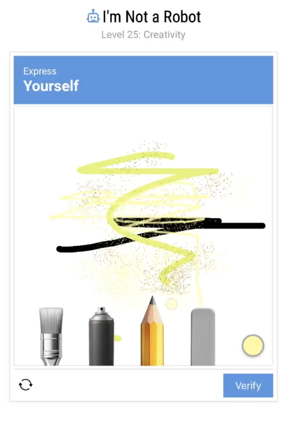 I'm Not a Robot Level 25: Creativity