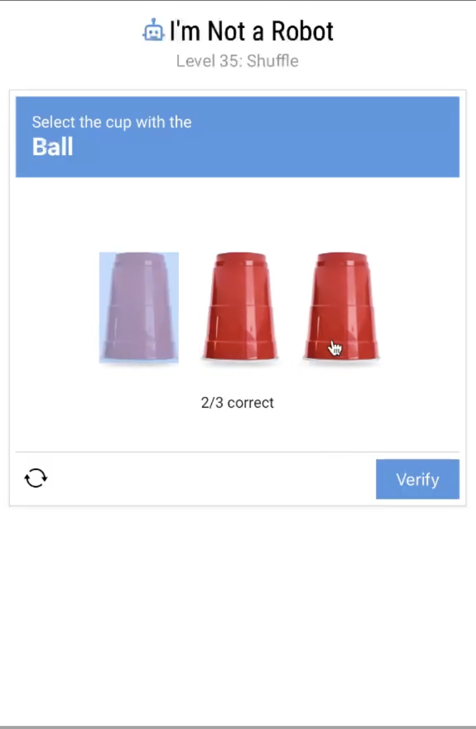 I'm Not a Robot Level 35: Shuffle