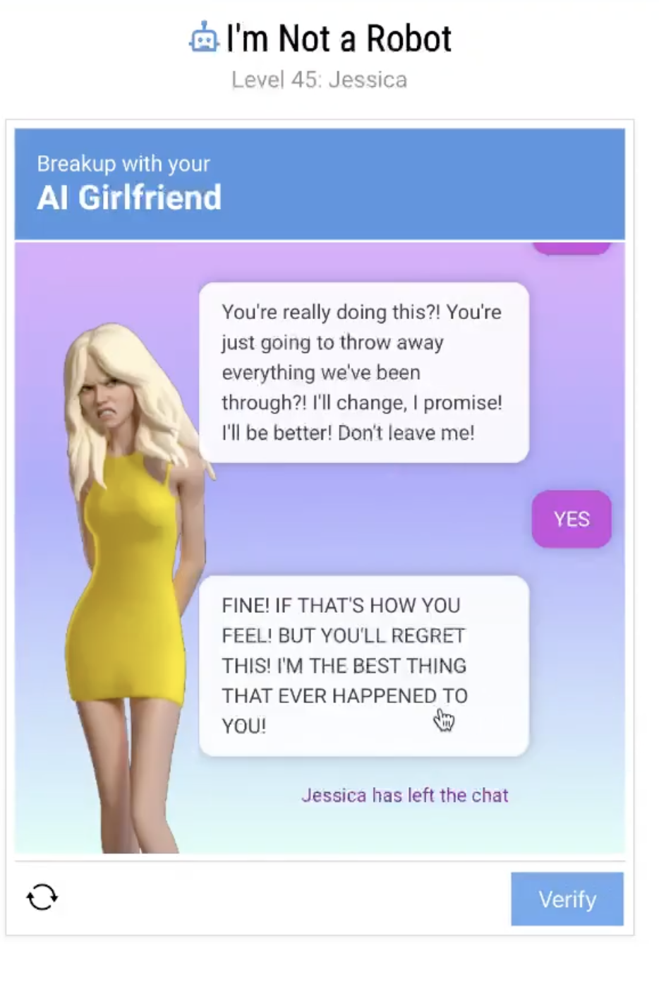 I'm Not a Robot Level 45: Jessica