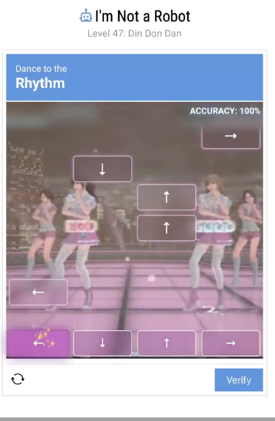 I'm Not a Robot Level 47: Din Don Dan